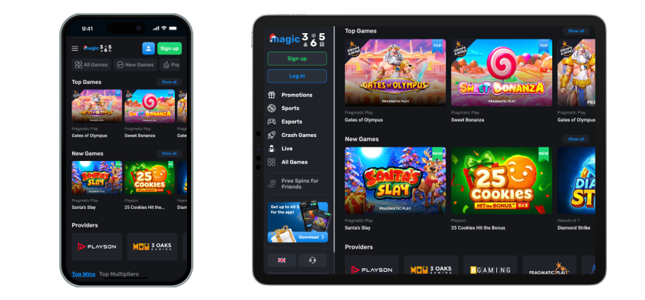 Mobile App Casino Magic365